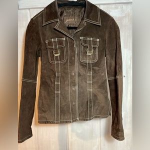 Guess Brown Leather Jacket
